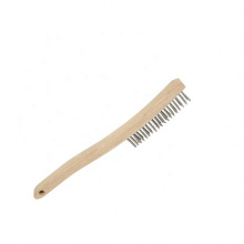 Stainless Steel Hand Scratch Brush with Wooden Handle  in  Polishing Processes and De-scaling